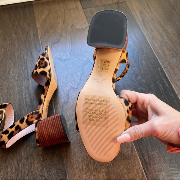 J. Crew Leopard Wide-Strap Penny Sandals in Calf Hair - color: Rich Mahogany - Picture 5 of 11